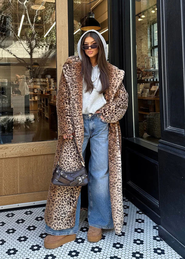 Leopard Faux Fur Coat