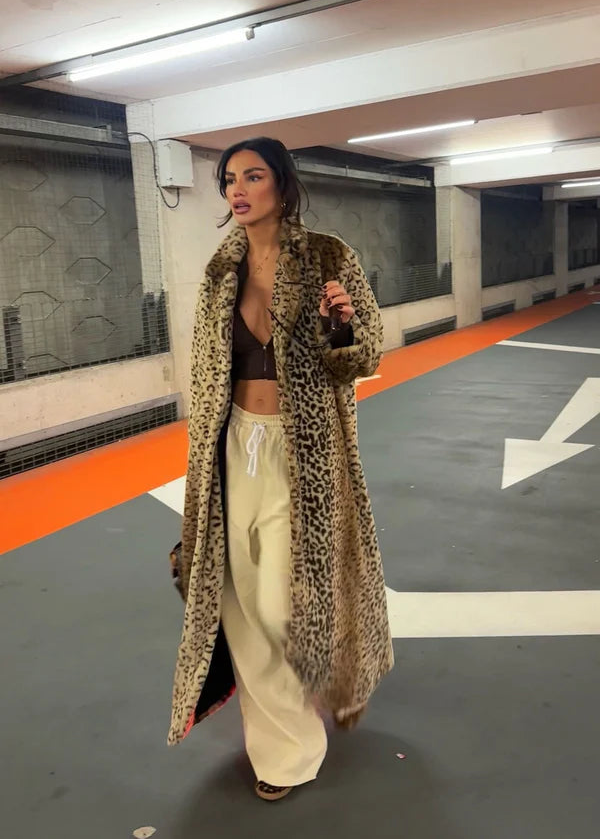 Leopard Faux Fur Coat