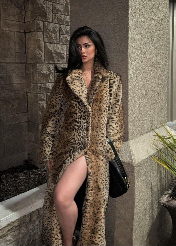 Leopard Faux Fur Coat