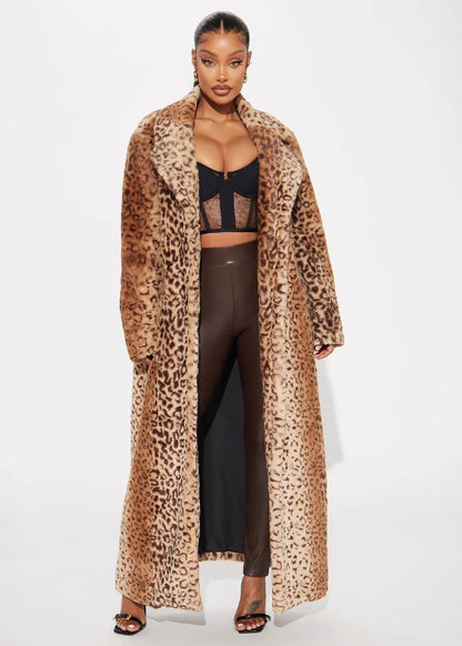 Leopard Faux Fur Coat